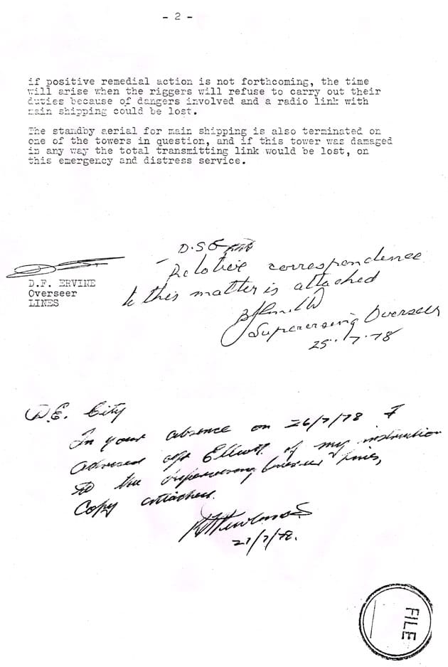 1978 transmitter towers unsafe